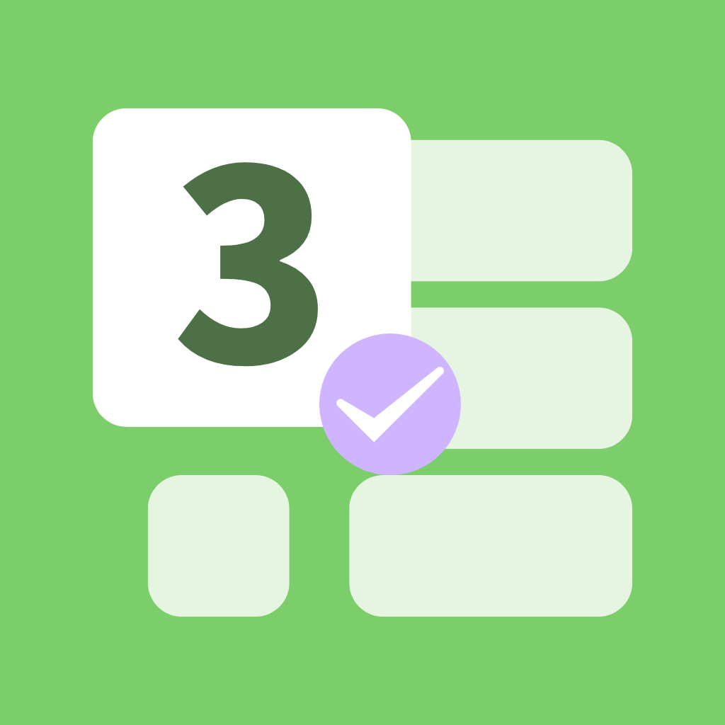 今日の3つタスク｜ロック画面ウィジェット アイコン